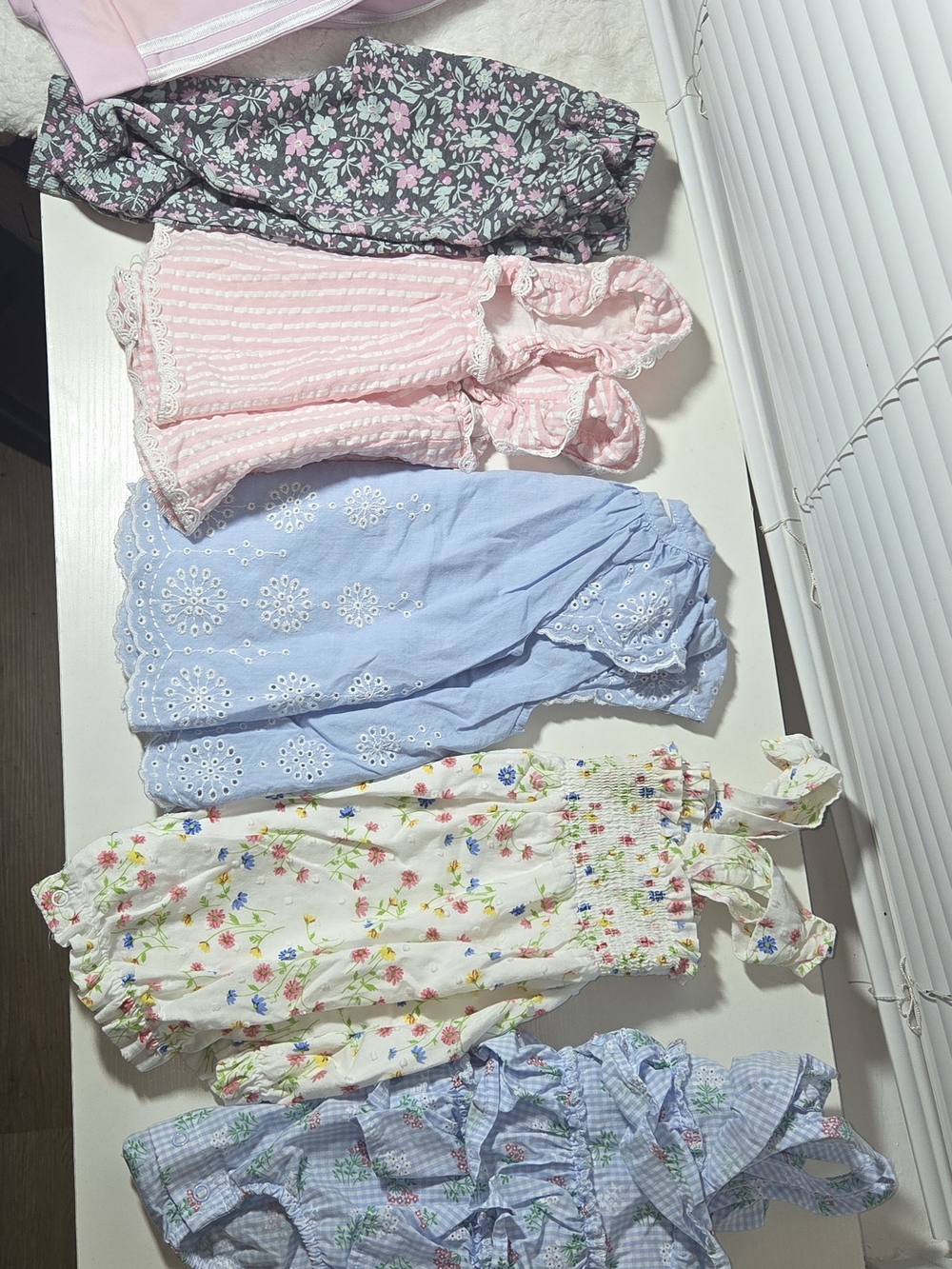 Baby Girl 9M Clothing Lot 7 Pieces + Adidas Jacket